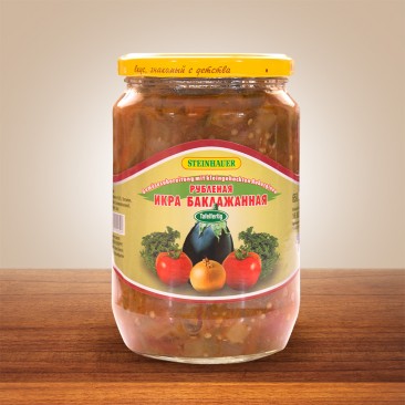 GEMÜSEZUBEREITIG MIT KLEINGEHACKTEN AUBERGINEN 650g
