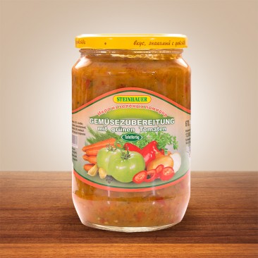GEMÜSEZUBEREITUNG MIT GRÜNEN TOMATEN 670g
