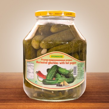 EINGELEGTE  GURKEN MIT PEPERONI 1650g
