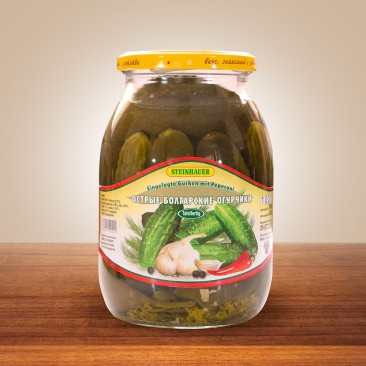 EINGELEGTE GURKEN MIT PEPERONI 965g